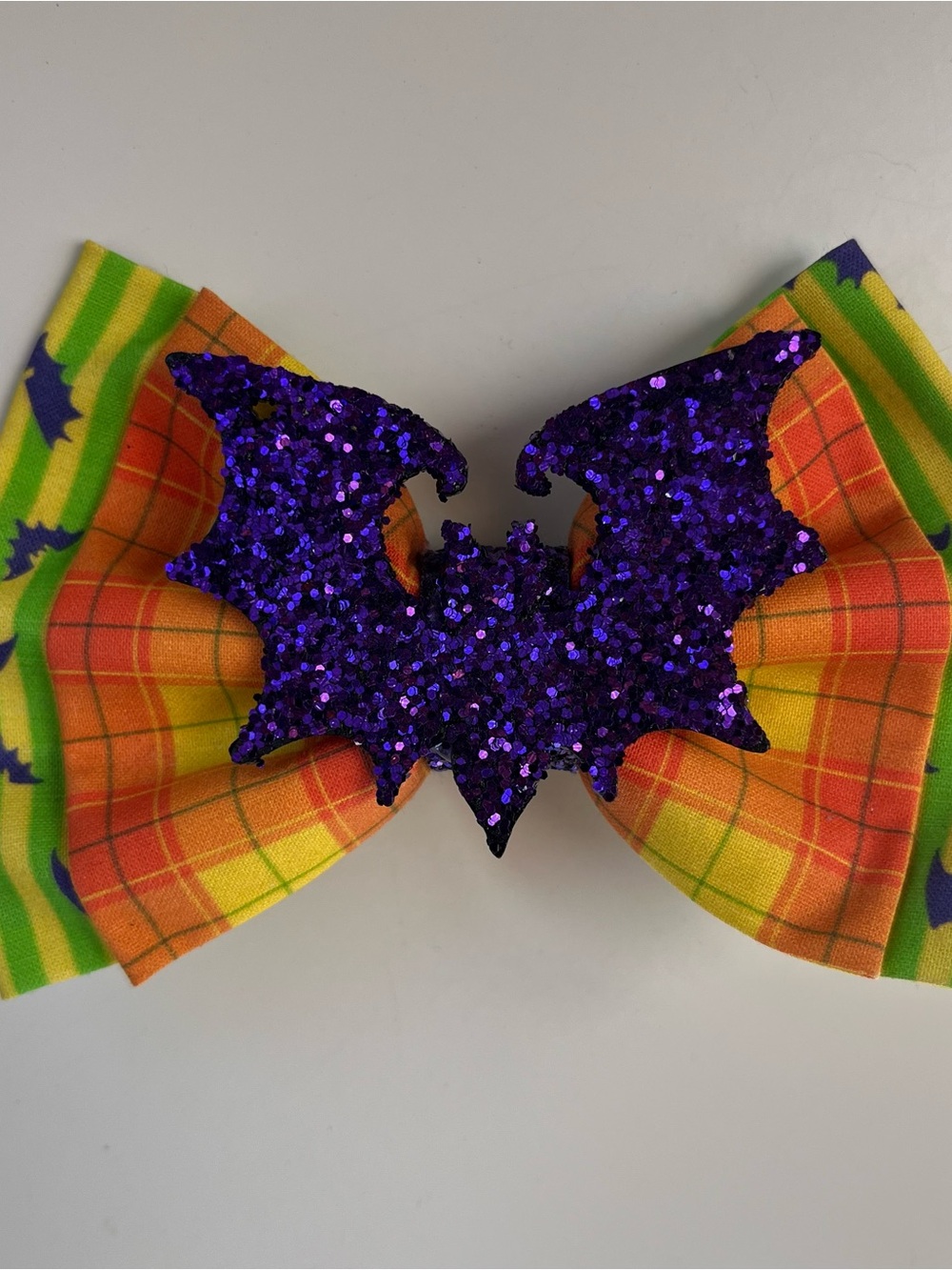 Disney Halloween Party Bow Clip with Glitter Bat